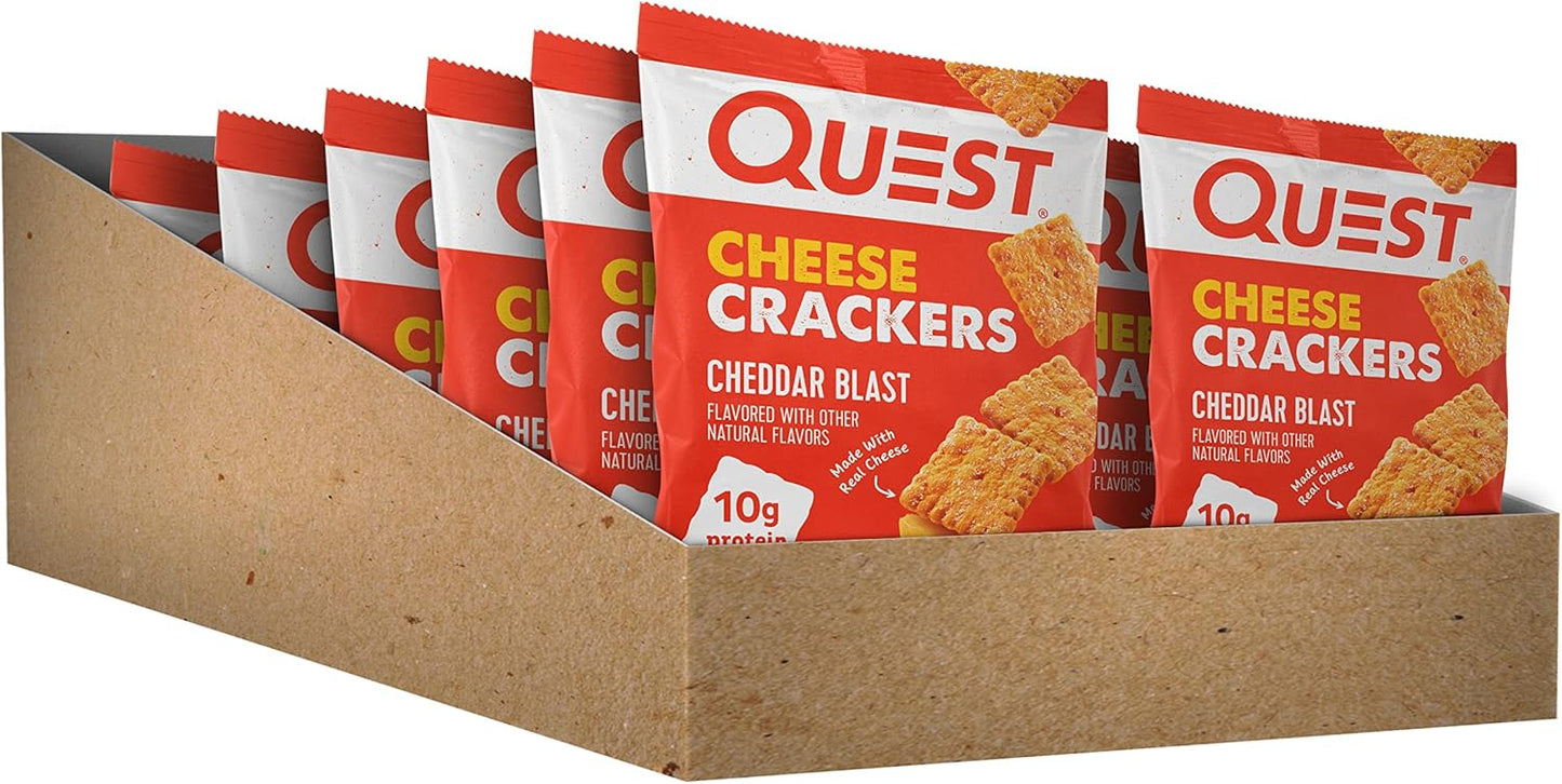 Quest Nutrition Cheese Crackers, Cheddar Blast, Made with Real Cheese