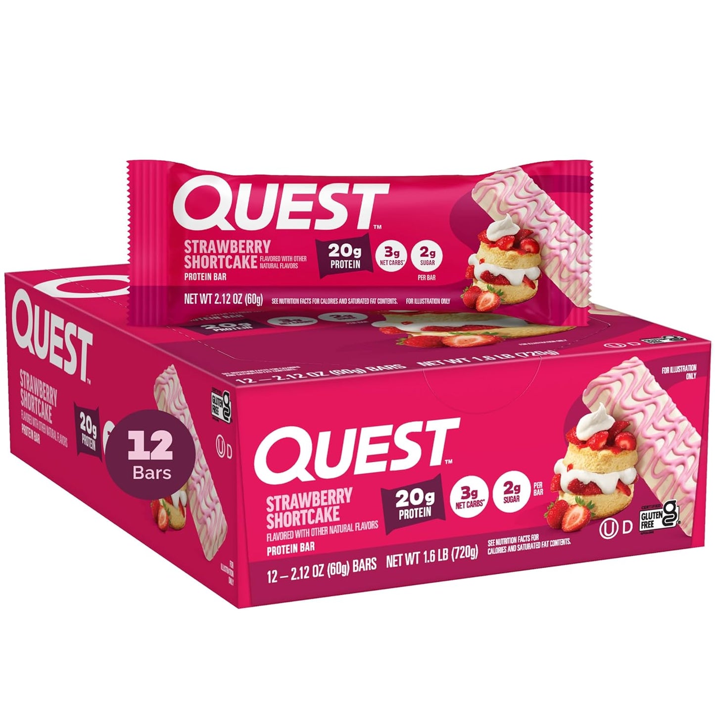 Quest Nutrition Chocolate Chip Cookie Dough Protein Bars, High Protein, low sugar