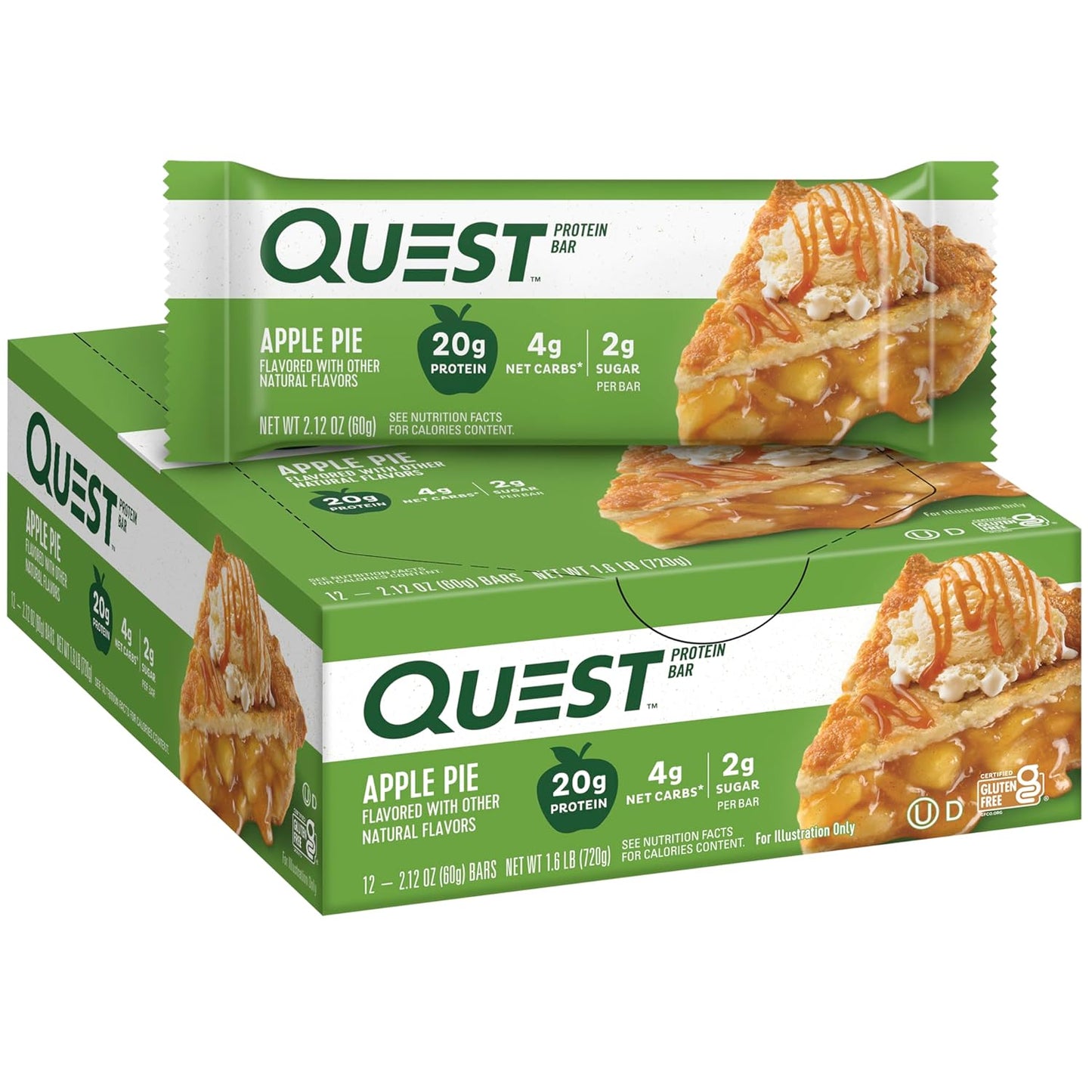 Quest Nutrition Chocolate Chip Cookie Dough Protein Bars, High Protein, low sugar