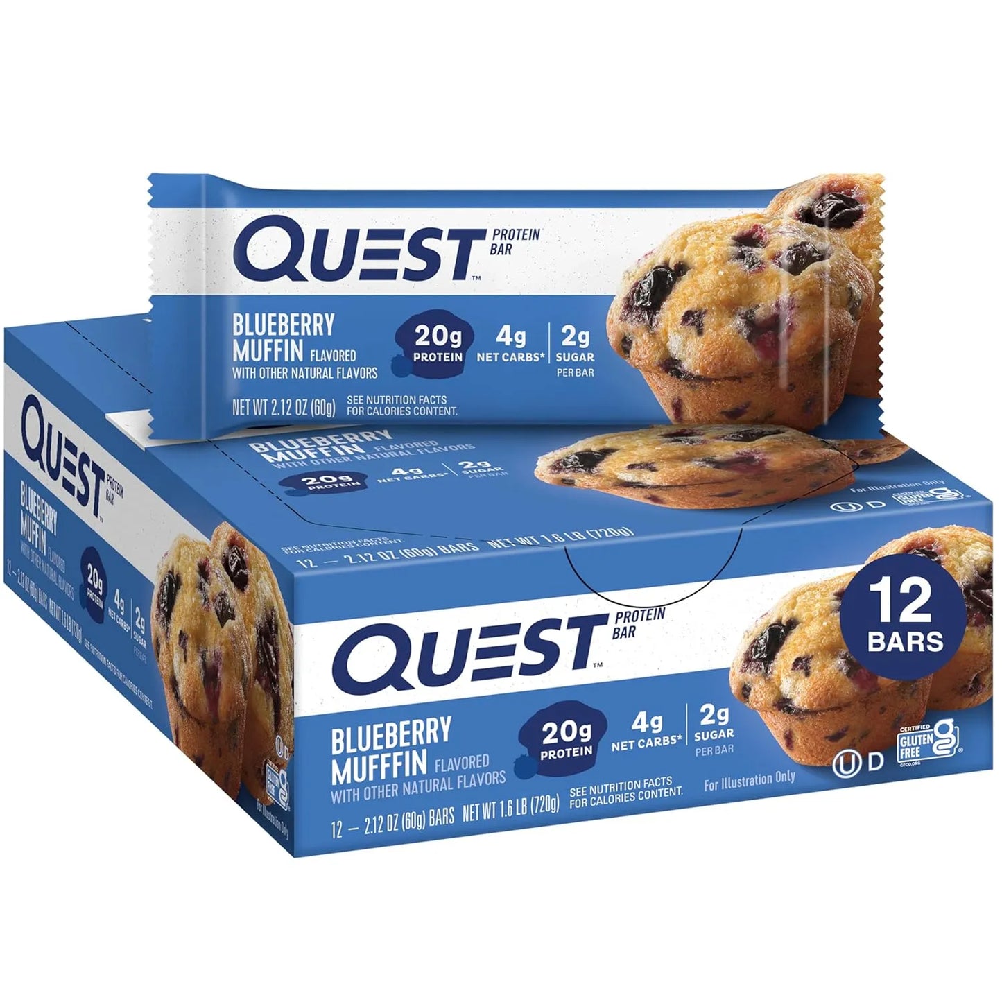 Quest Nutrition Chocolate Chip Cookie Dough Protein Bars, High Protein, low sugar